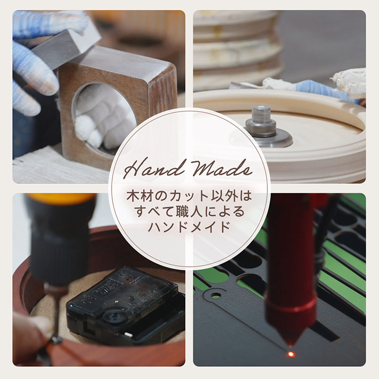 ハンドメイド 木製 時計