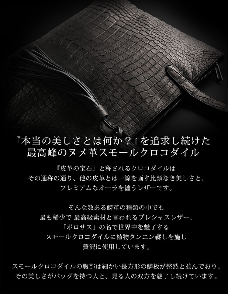 スモールクロコダイルトートバッグ