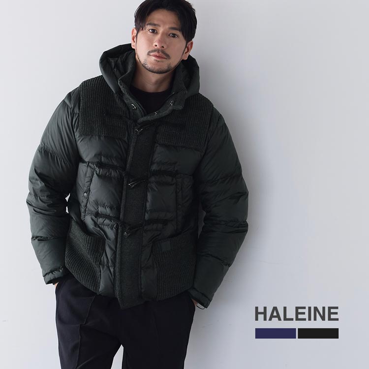 HALEINEメンズダウンジャケットフード付き