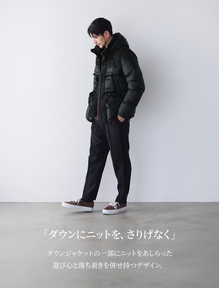 HALEINEメンズダウンジャケットフード付き