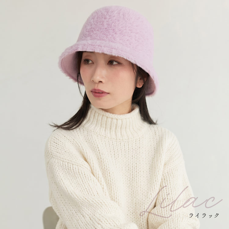レース クロッシェ 帽子 ファー帽子 ふわふわ クロッシェ帽