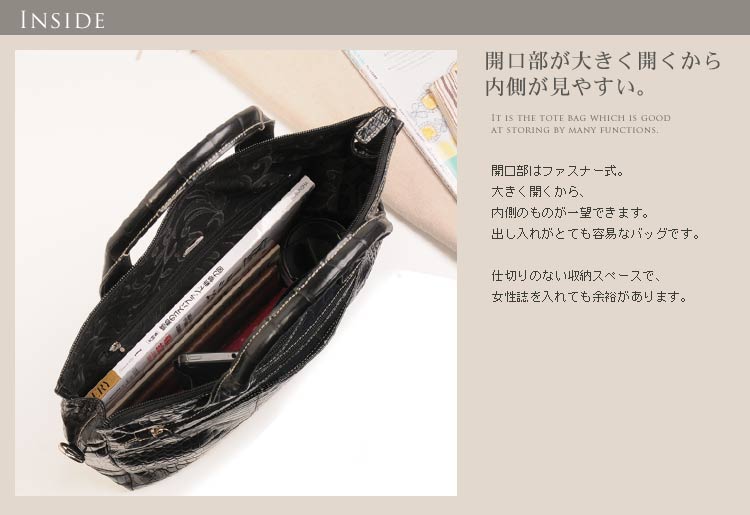ミシシッピー アリゲーター ハンドバッグ マット加工 / レディース
