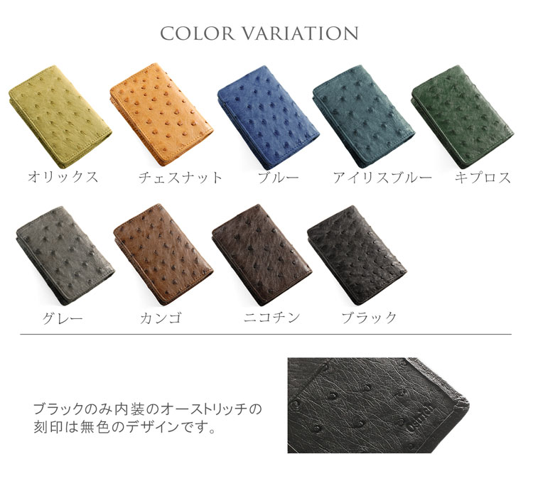 オーストリッチ 名刺入れ カード入れ メンズ 仕事 名刺