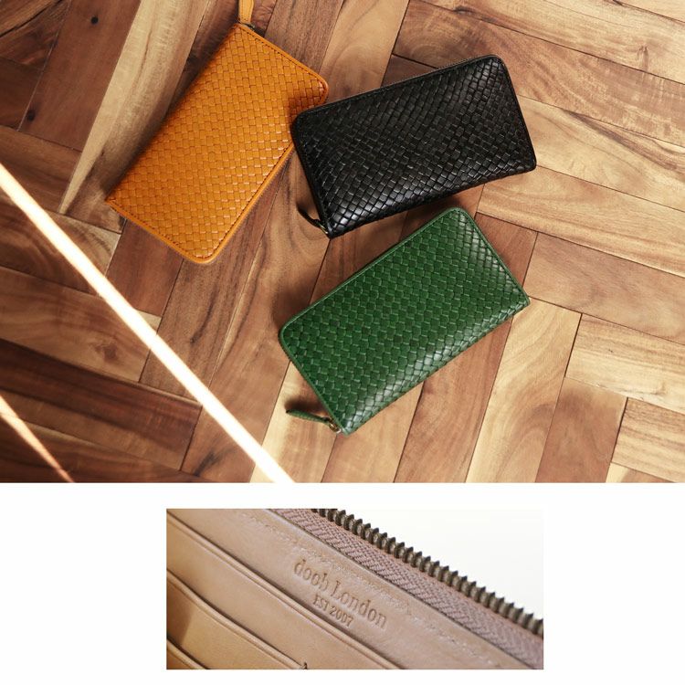 doob London イタリアンレザー ヌメ革 長財布 メンズ 本革 ラウンド