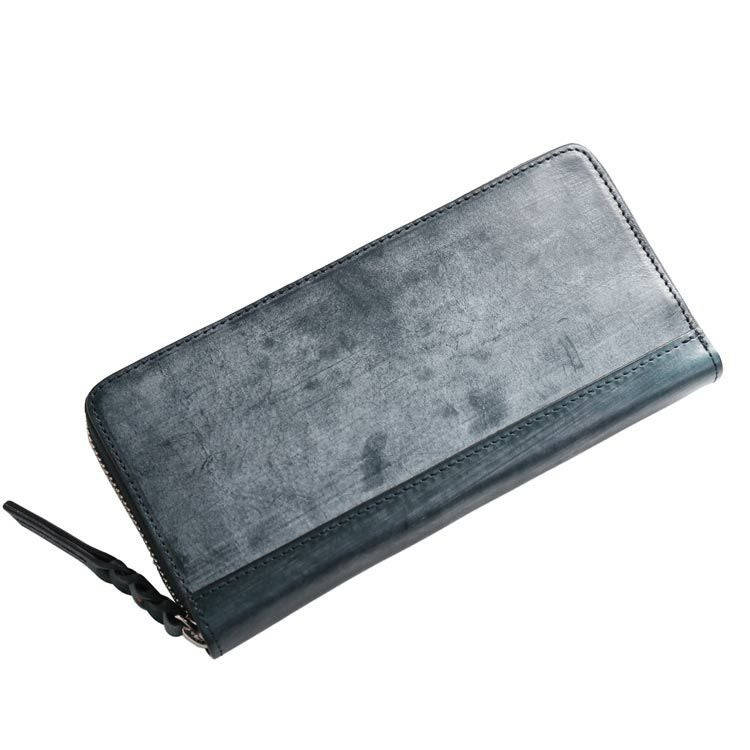 ブライドルレザー 本革 メンズ 長財布 ラウンドファスナー doob London