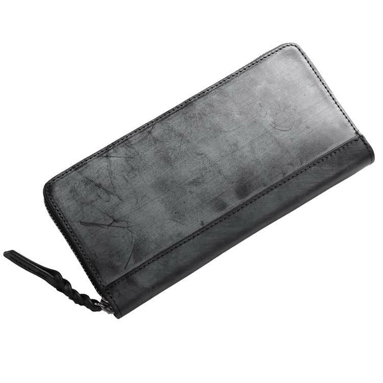 ブライドルレザー 本革 メンズ 長財布 ラウンドファスナー doob London