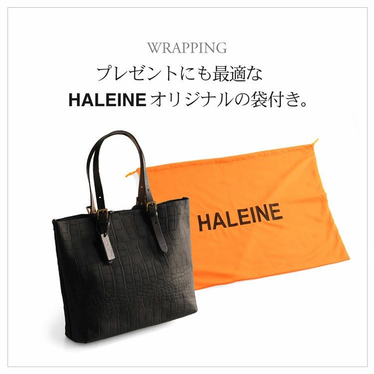 [HALEINE]牛革ヌメ革トートバッグ日本製切りっぱなし