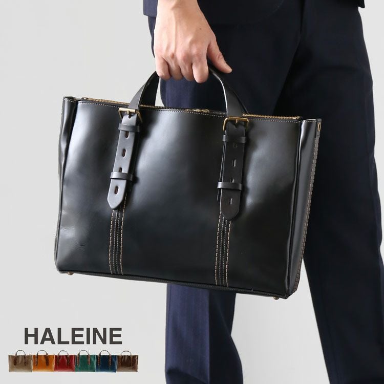HALEINEアレンヌ 牛革 ビジネスバッグ 2way 日本製 ステッチ A4 HALEINE 日本製 牛革 ビジネスバッグ 2way ステッチ デザイン A4対応