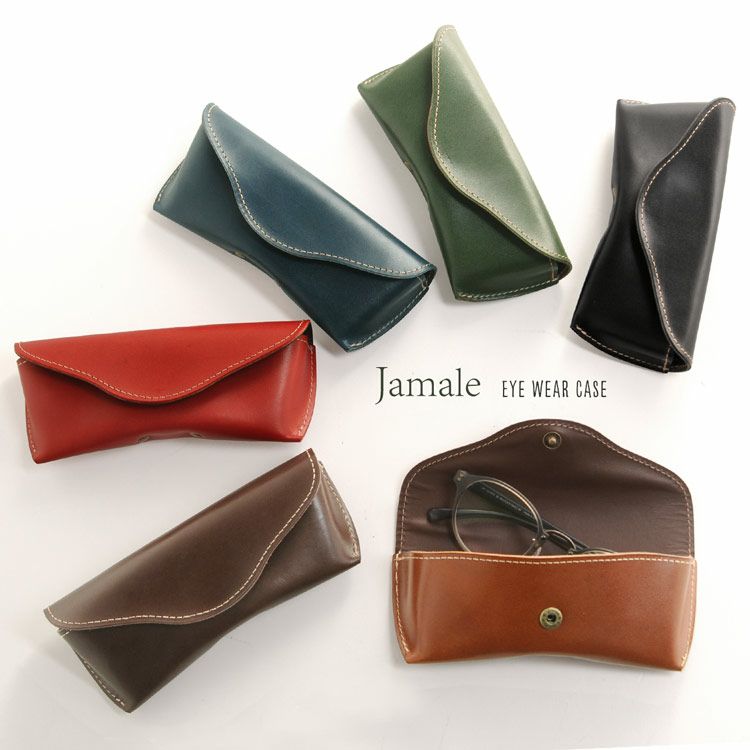 名入れ 別途購入で可能】 Jamale 栃木レザーメガネケース 4FA