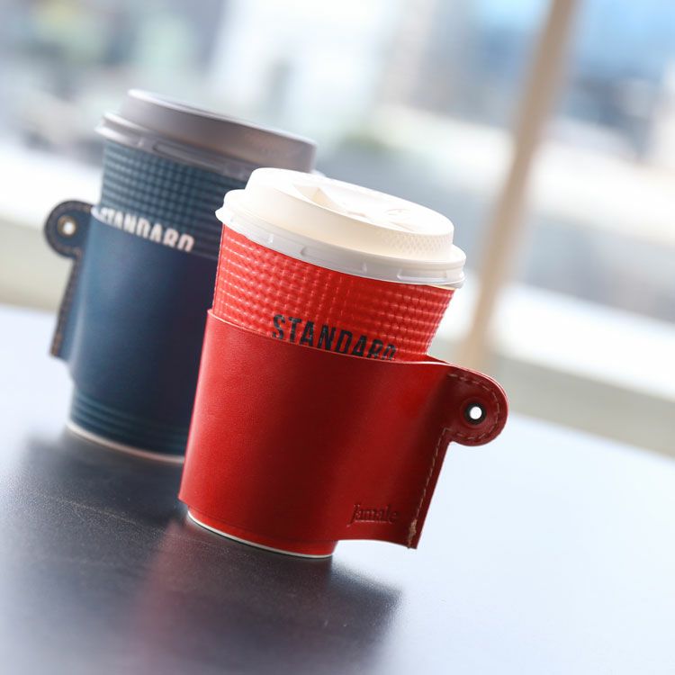 名入れ 別途購入で可能】 Jamale 本革 コーヒースリーブ 日本製