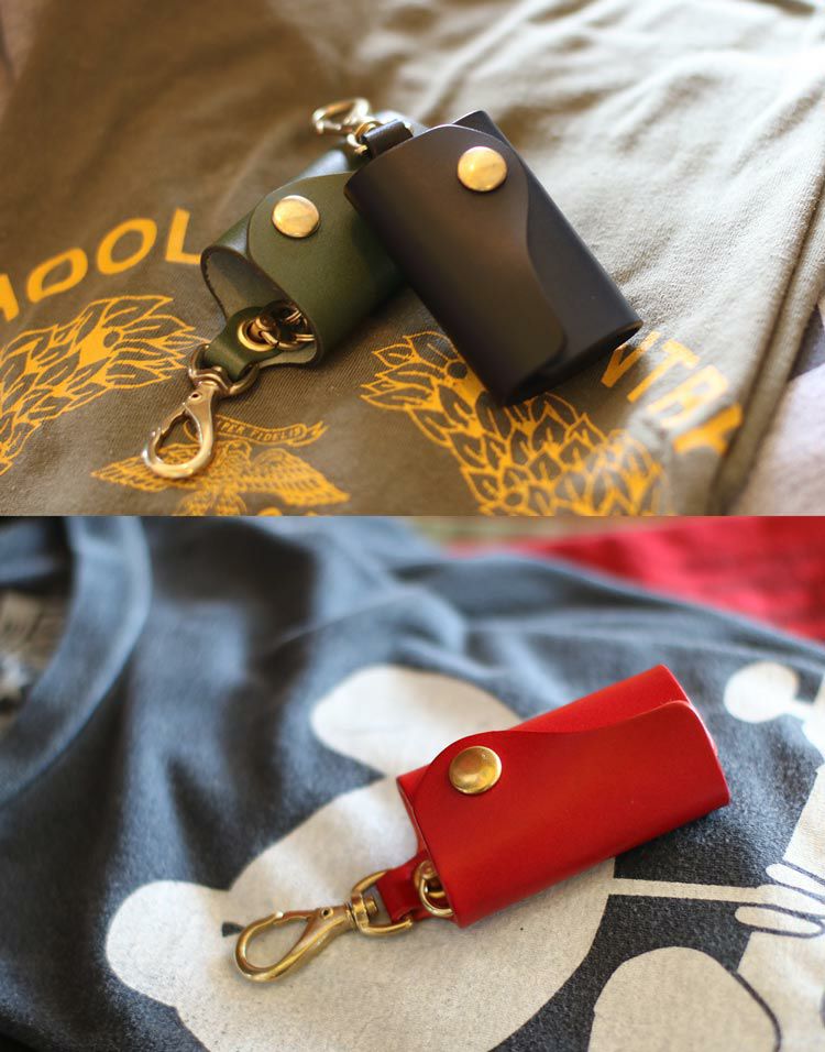 Jamale 日本製 ヌメ革 コンパクト キーケース メンズ 4FC【ネコポスで