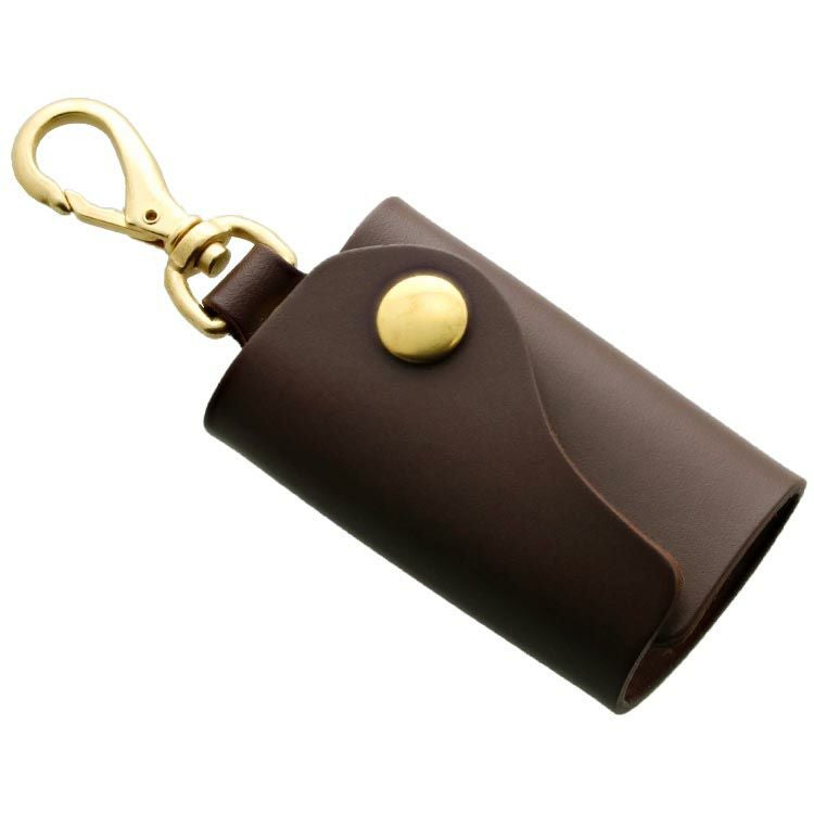 Jamale 日本製 ヌメ革 コンパクト キーケース メンズ 4FC【ネコポスで