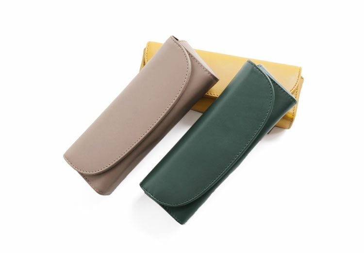 名入れ 別途購入で可能】mieno 牛革 眼鏡ケース メンズ レディース 本