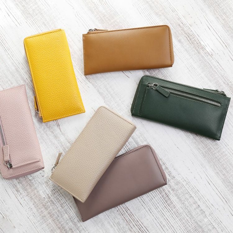 長財布 メンズ 本革 薄い l字ファスナー 【ネコポスで送料無料】【名