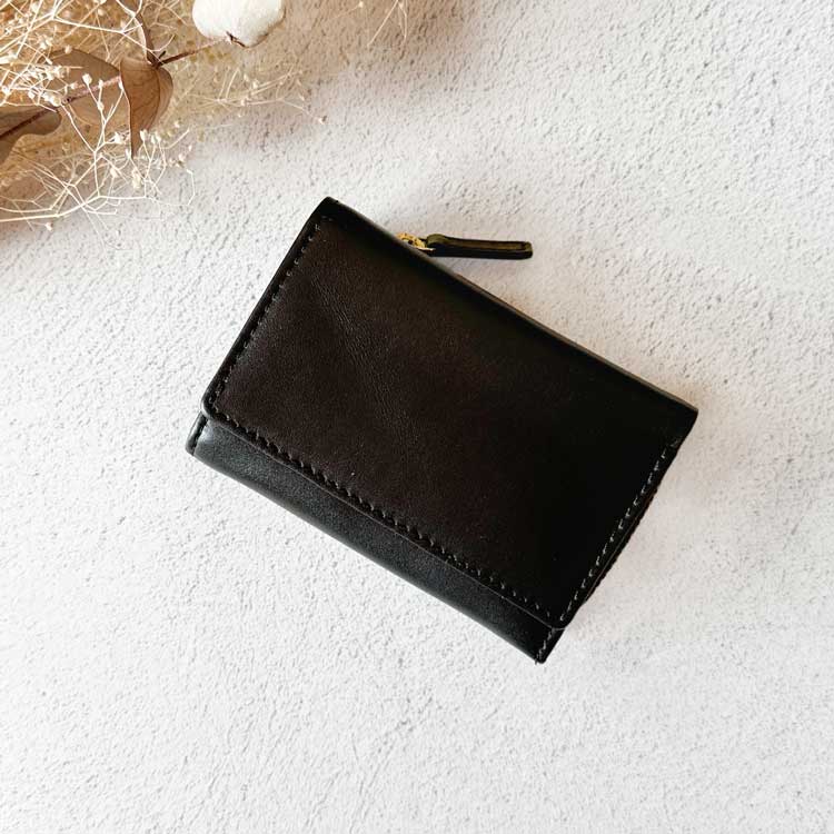 牛革 キーケース ウォレット 小銭入れ mieno 【名入れ 別途購入で可能】