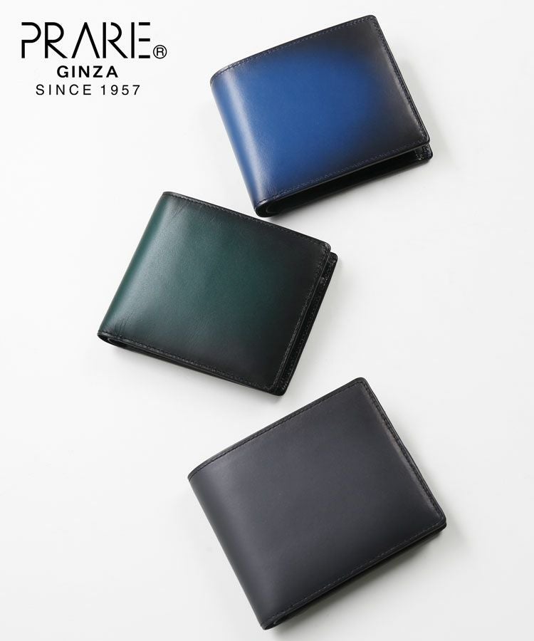 PRAIRIE 牛革 グラデーション 二つ折り 財布 折り財布 メンズ 日本製 本革