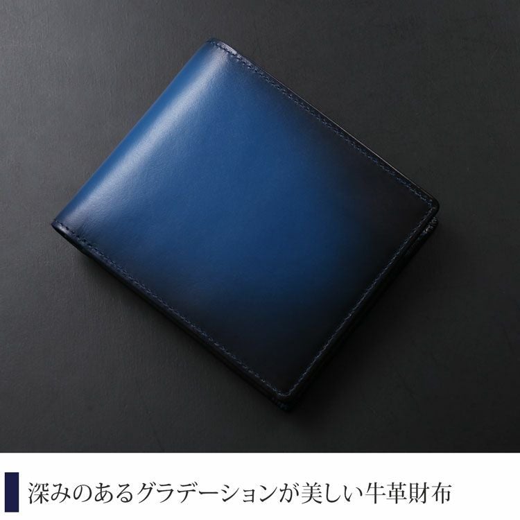 二つ折り財布 グラデーション レザー PRAIRIE 牛革 グラデーション 二つ折り 財布 折り財布 メンズ 日本製 本革