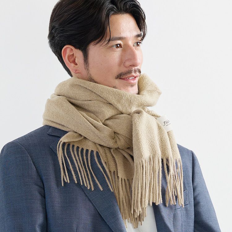 極やわ カシミヤ マフラー カシミヤ100% メンズ Filomo 無地 メンズ