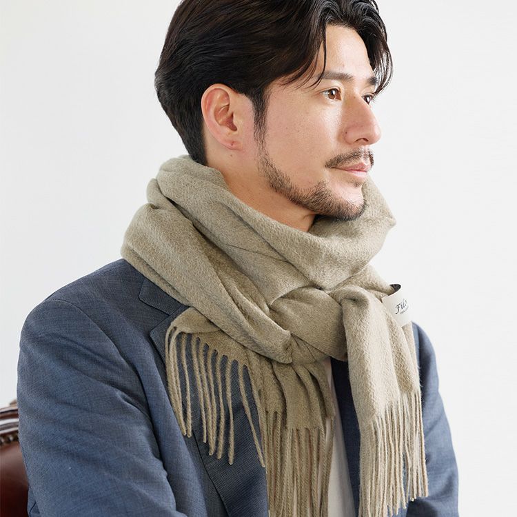 極やわ カシミヤ マフラー カシミヤ100% メンズ Filomo 無地 メンズ