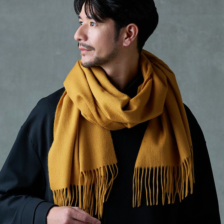 極やわ カシミヤ マフラー カシミヤ100% メンズ Filomo 無地 メンズ