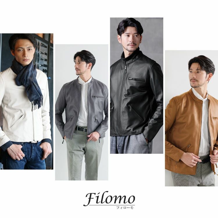 レザージャケット メンズ 本革 ラムレザー 軽量 シングル ライダース