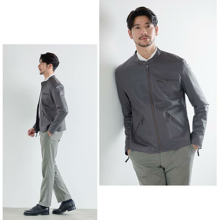 ラムレザーシングルライダースジャケットカラーバリエーション