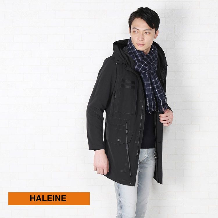 HALEINE モッズコート メンズ ミンク ライナー ラクーン ファー