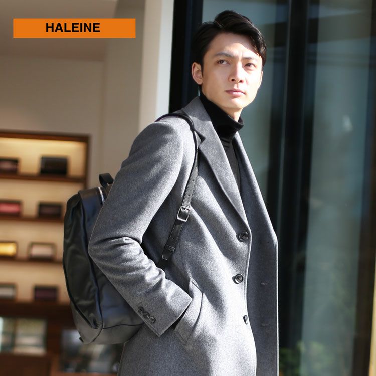 HALEINE メンズ チェスターコート ダウン ライナー カシミヤブレンド