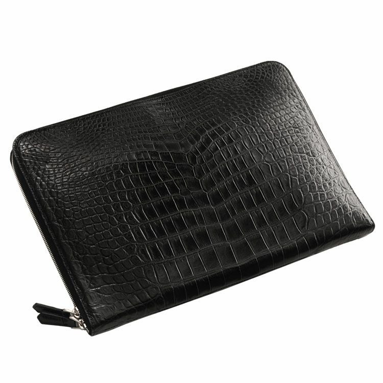 クロコダイル クラッチバッグ マット加工 センター取り 『クロコダイル