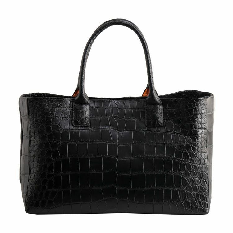 クロコダイル メンズ トートバッグ センター取り マット 加工 大容量