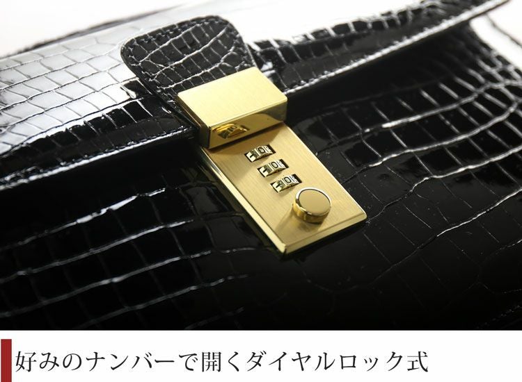クロコダイル バッグ セカンドバッグ ハンドバッグ シャイニング加工