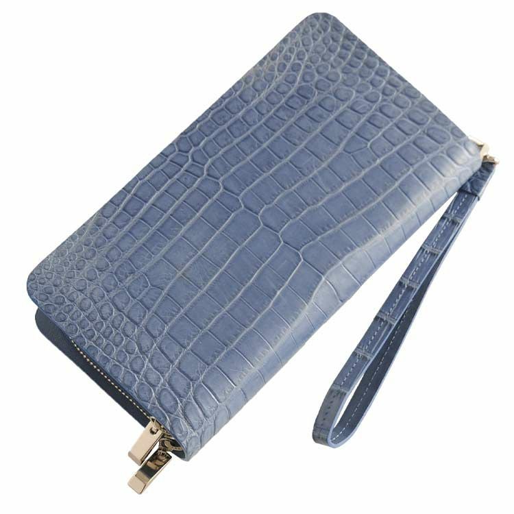 クロコダイル セカンドバッグ & 長財布 マット加工 ラウンド クロコダイル セカンドバッグ & 長財布 マット加工 ラウンド