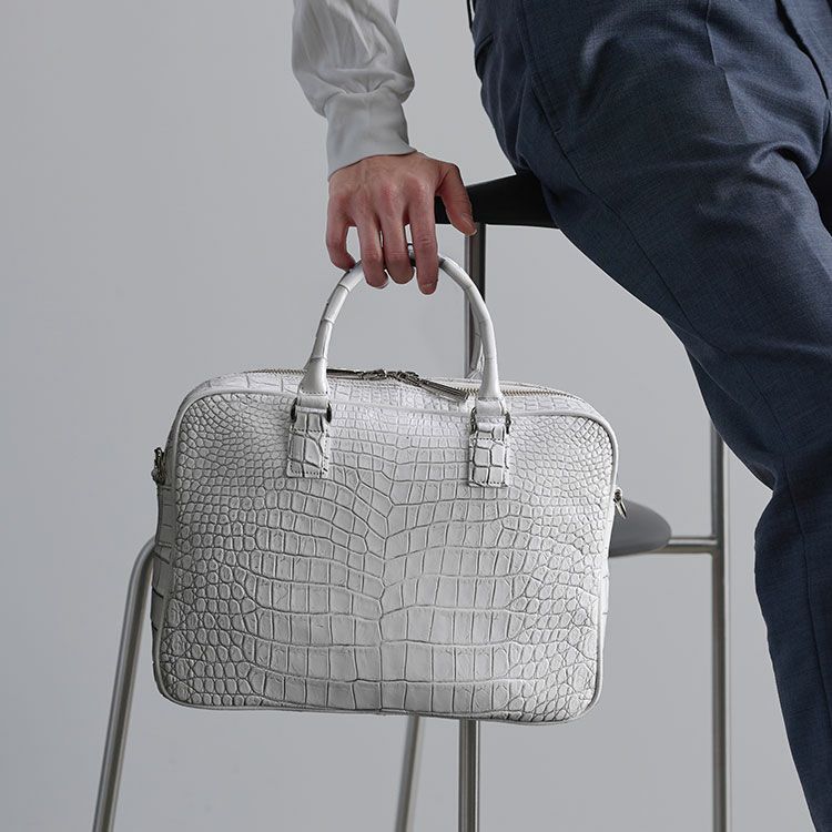 やま様 美品✨フェリージ　ブリーフケース　ビジネス　クロコダイル 日本製 クロコダイル ブリーフケース メンズ 2way ブリーフ バッグ