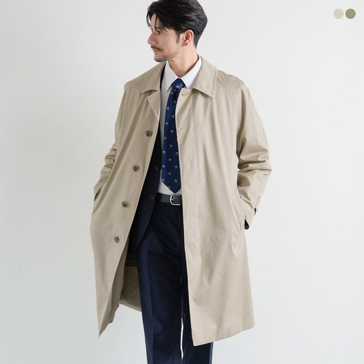 ステンカラーコート 中綿ライナー付き 綿100％ (08000282r)