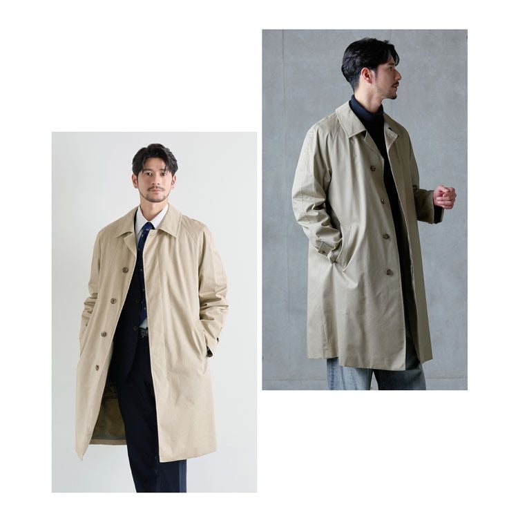 P.E.A中綿ライナー付きメンズステンカラーコート