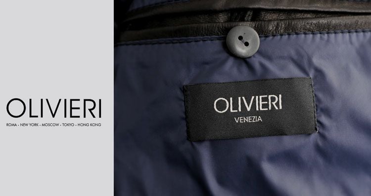 OLIVIERI/オリヴィエリ ラムレザー メンズ ダウンジャケット ムートン