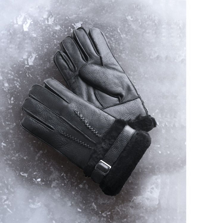 名入れ 別途購入で可能】ムートン レザー グローブ メンズ 【ネコポス