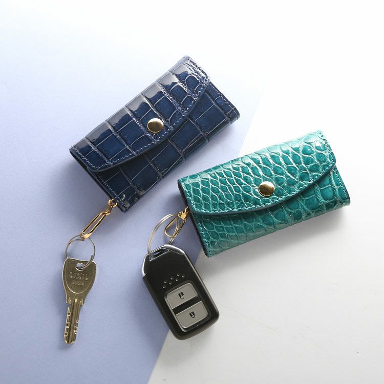 日本製 キーケース クロコダイル 6連 4FA