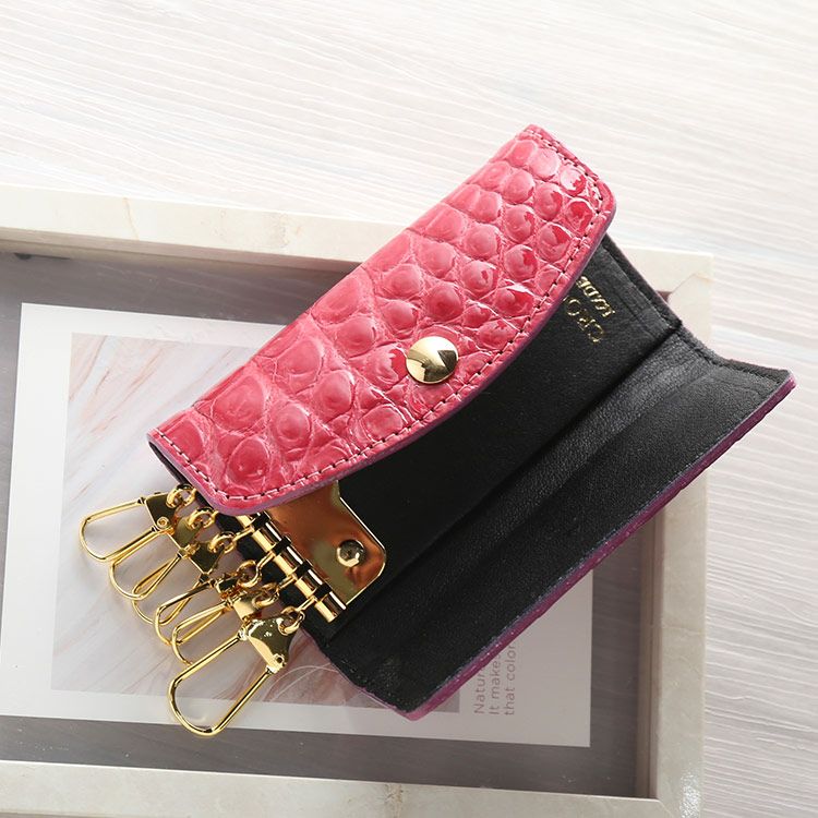 日本製 キーケース クロコダイル 6連 4FA