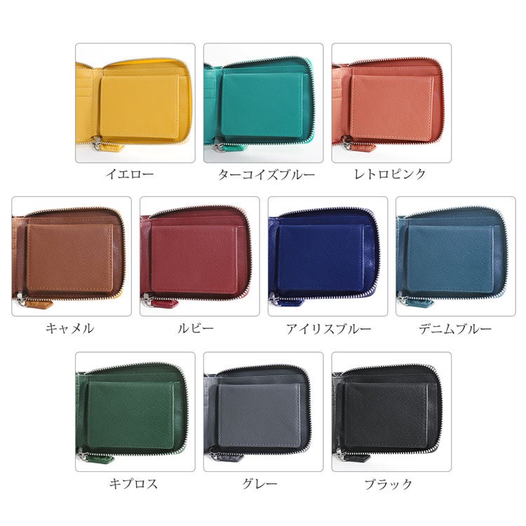 クロコダイルラウンドファスナー二つ折り財布メンズマットコンパクト財布(06001680-mens-1)