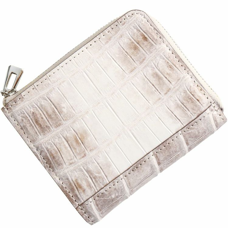 ヒマラヤ クロコダイル L字ファスナー コンパクト 財布 マット加工