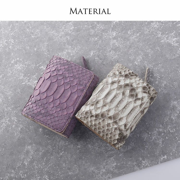 ダイヤモンドパイソンコンパクト財布/折り財布/メンズ(No.06000900-mens-1)