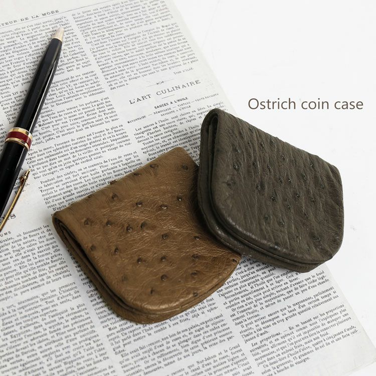 オーストリッチ 馬蹄型 小銭入れ メンズ 4FA (9865-mens-1r)