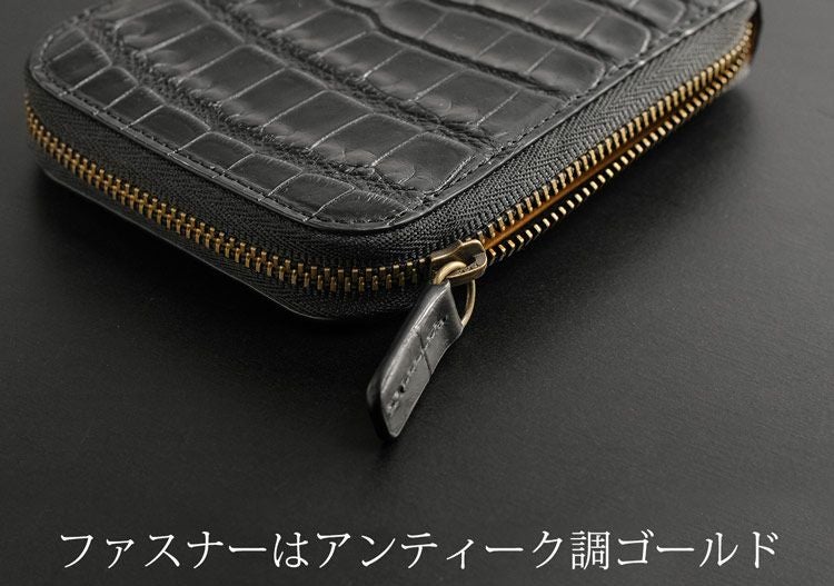 クロコダイル 小銭入れ メンズ 本革 定期入れ ミニ財布 パスケース IC