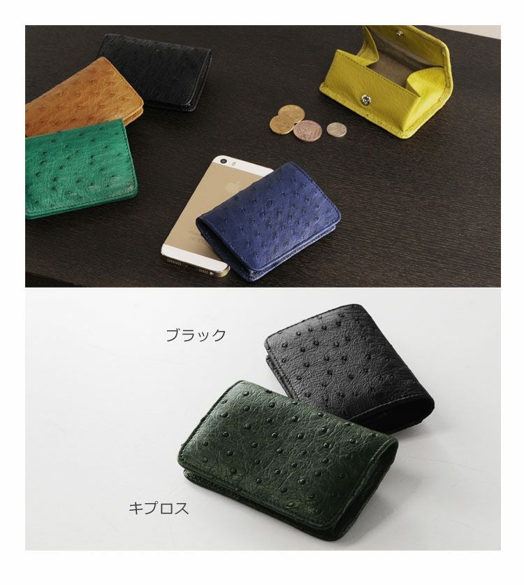 オーストリッチ コインケース 本革 小銭入れ メンズ ボックス型 財布 オーストリッチ コインケース 本革 小銭入れ メンズ ボックス型 財布