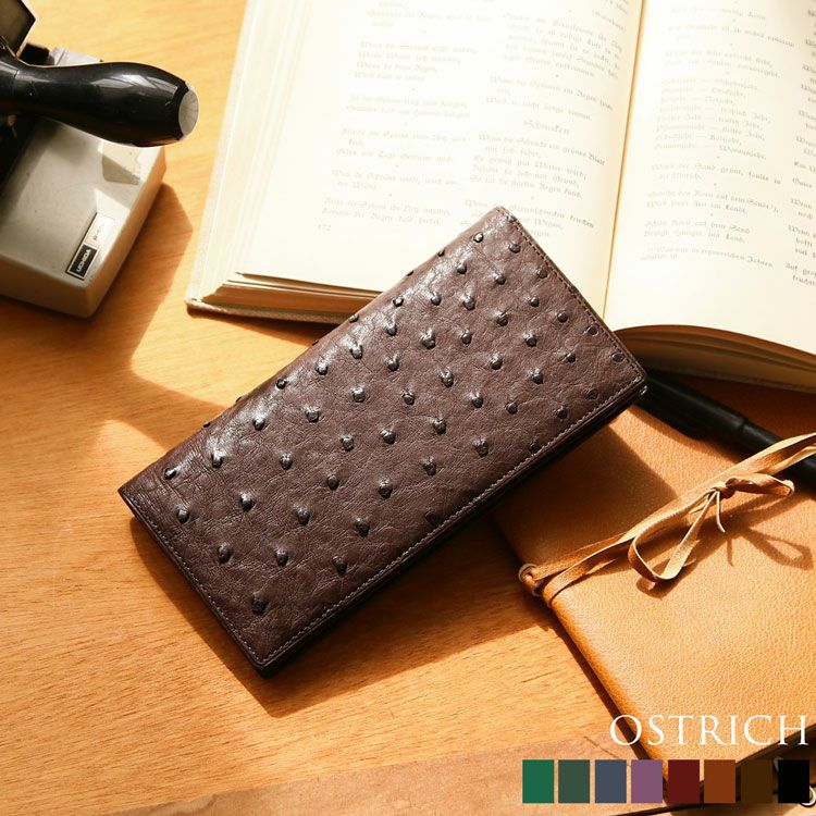 オーストリッチ メンズ 長財布 日本製 フルポイント 4FA