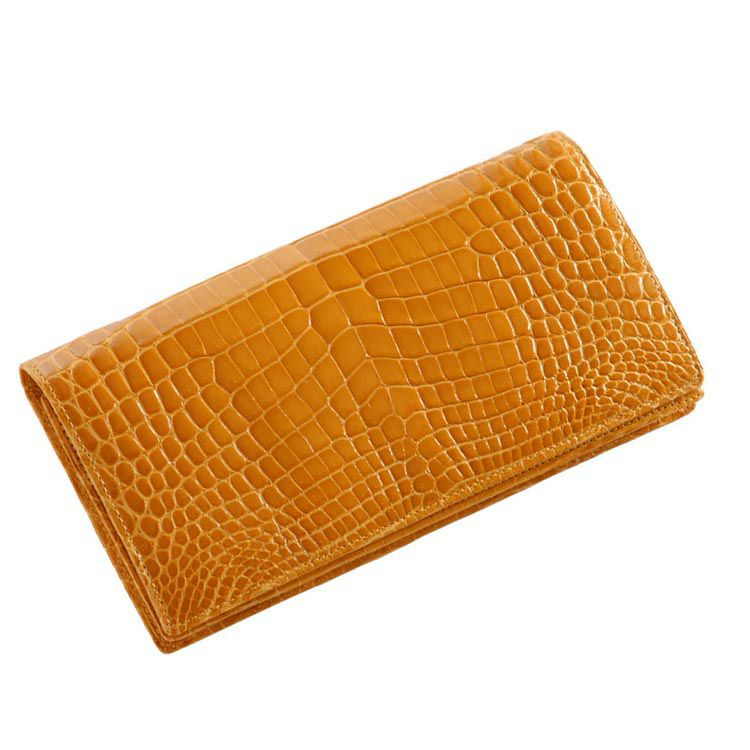 クロコダイル 無双 メンズ 長財布 シャイニング 加工 センター取り 一