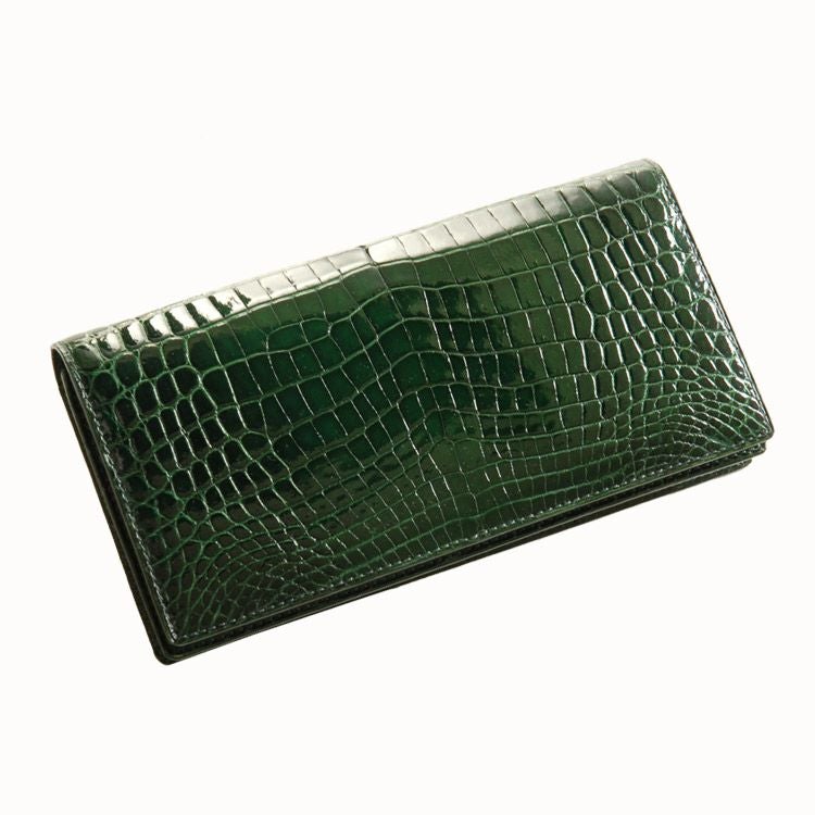 クロコダイル 無双 メンズ 長財布 シャイニング 加工 センター取り 一