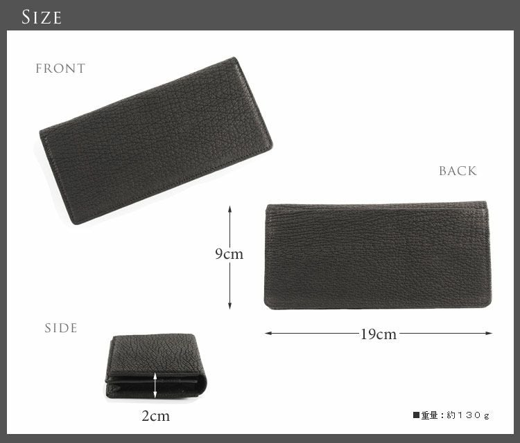 シャーク 長財布 日本製 かぶせ / メンズ ブラック 4FA