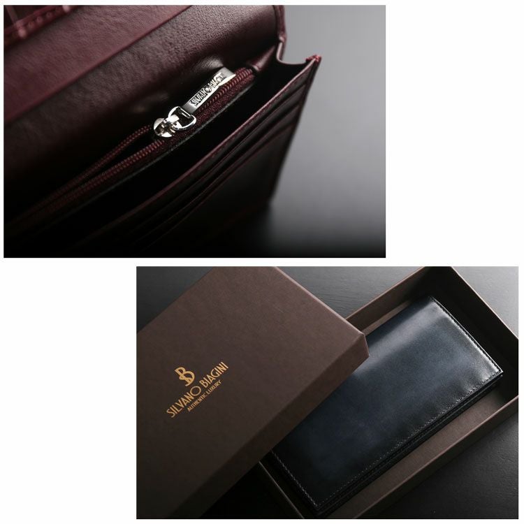 財布 メンズ 長財布 イタリア製 本革 グラデーション レザー SILVANO